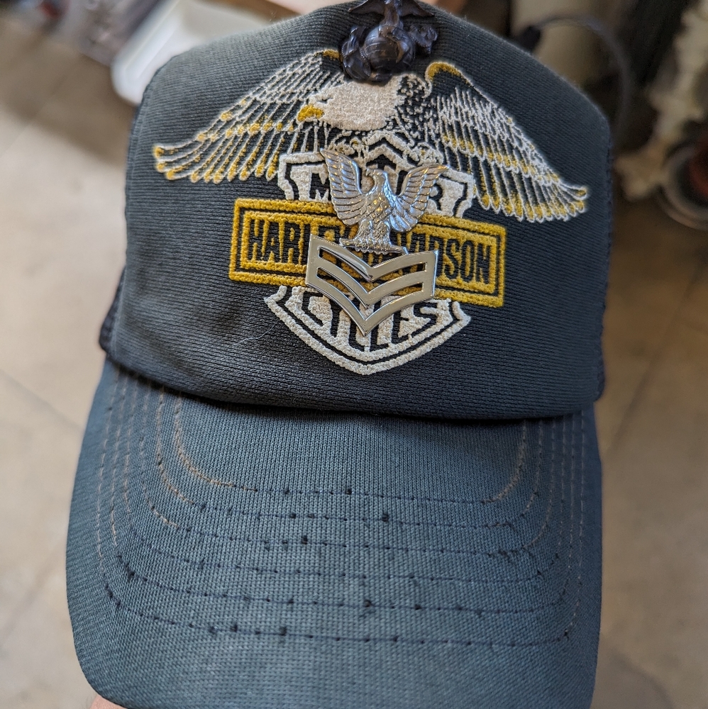 vintage Harley Davidson tucker hat